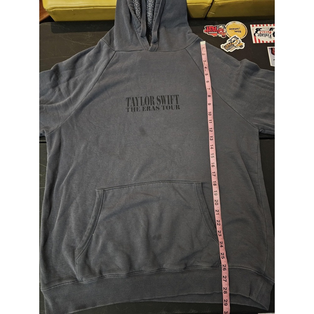 Taylor Swift Hoodie Mens Medium Gray The Eras Tour 2023 2024 Concert Pullover - Picture 6 of 10